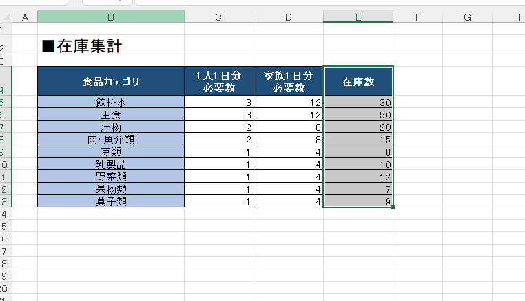 入れ替えたいセルを選択する