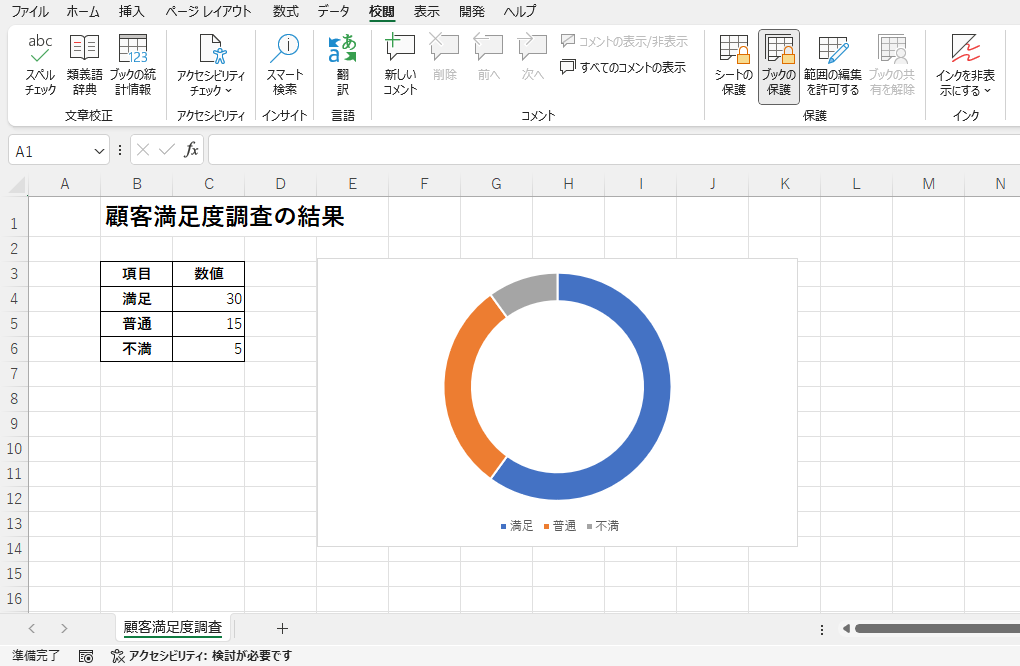 ブック保護が設定される